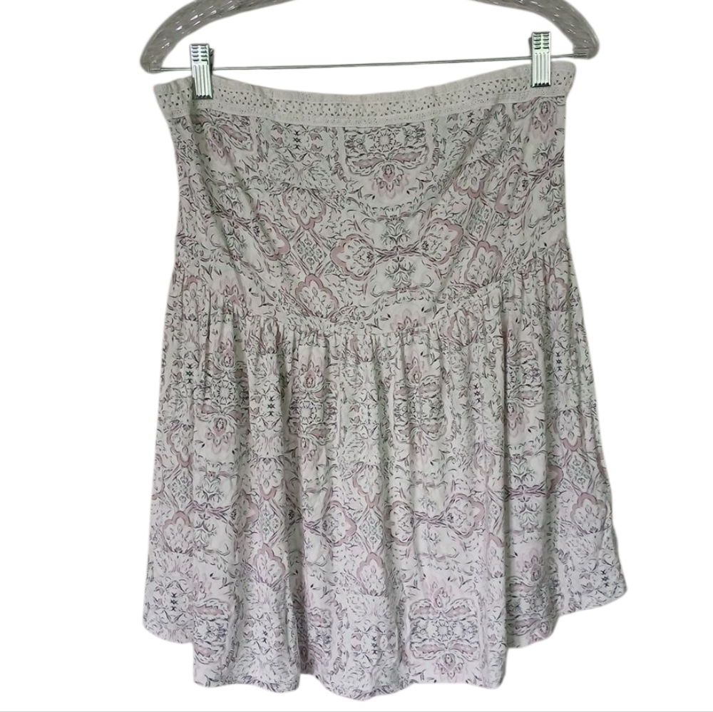 Torrid Pretty Sleeveless Knit Tube Top With Pink Gray Design Size 0